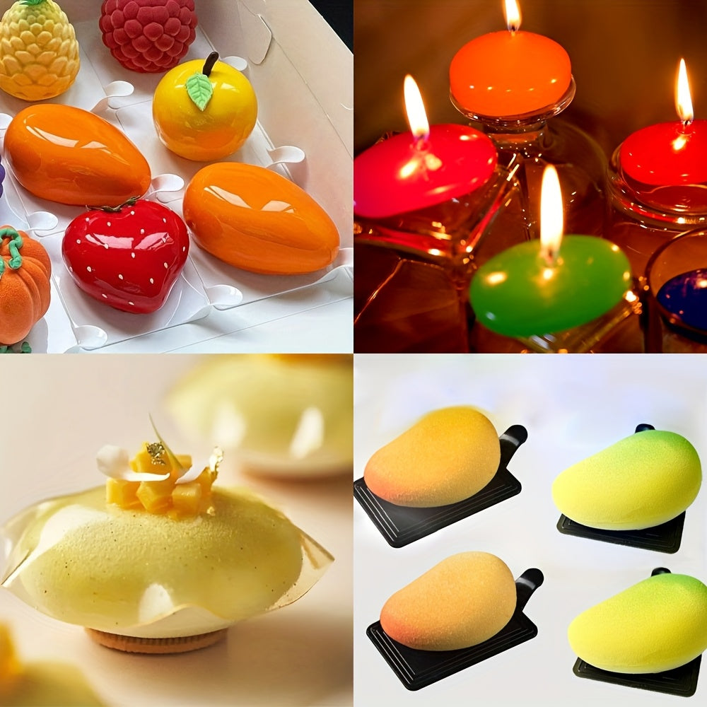 6 Cavity 3D Mango Shape Silicone Mould Chocolate Jelly Pudding Ice Cream & Frozen Desserts