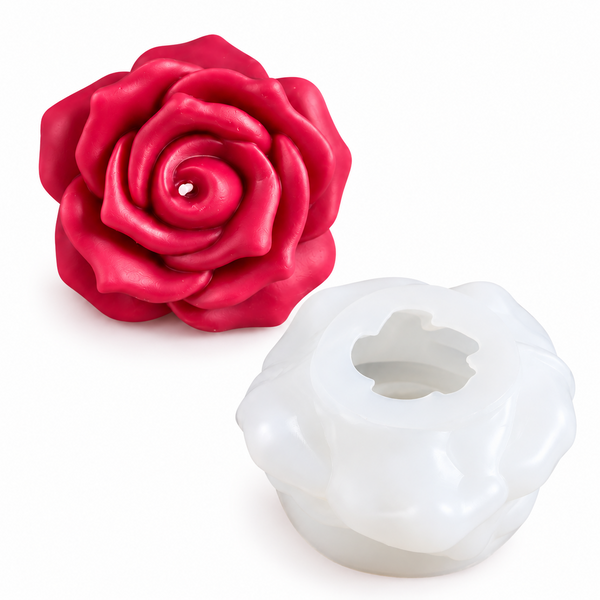 3D Rose Flower Silicone Candle Mould for Candle Making Soap Resin Art & DIY Crafts