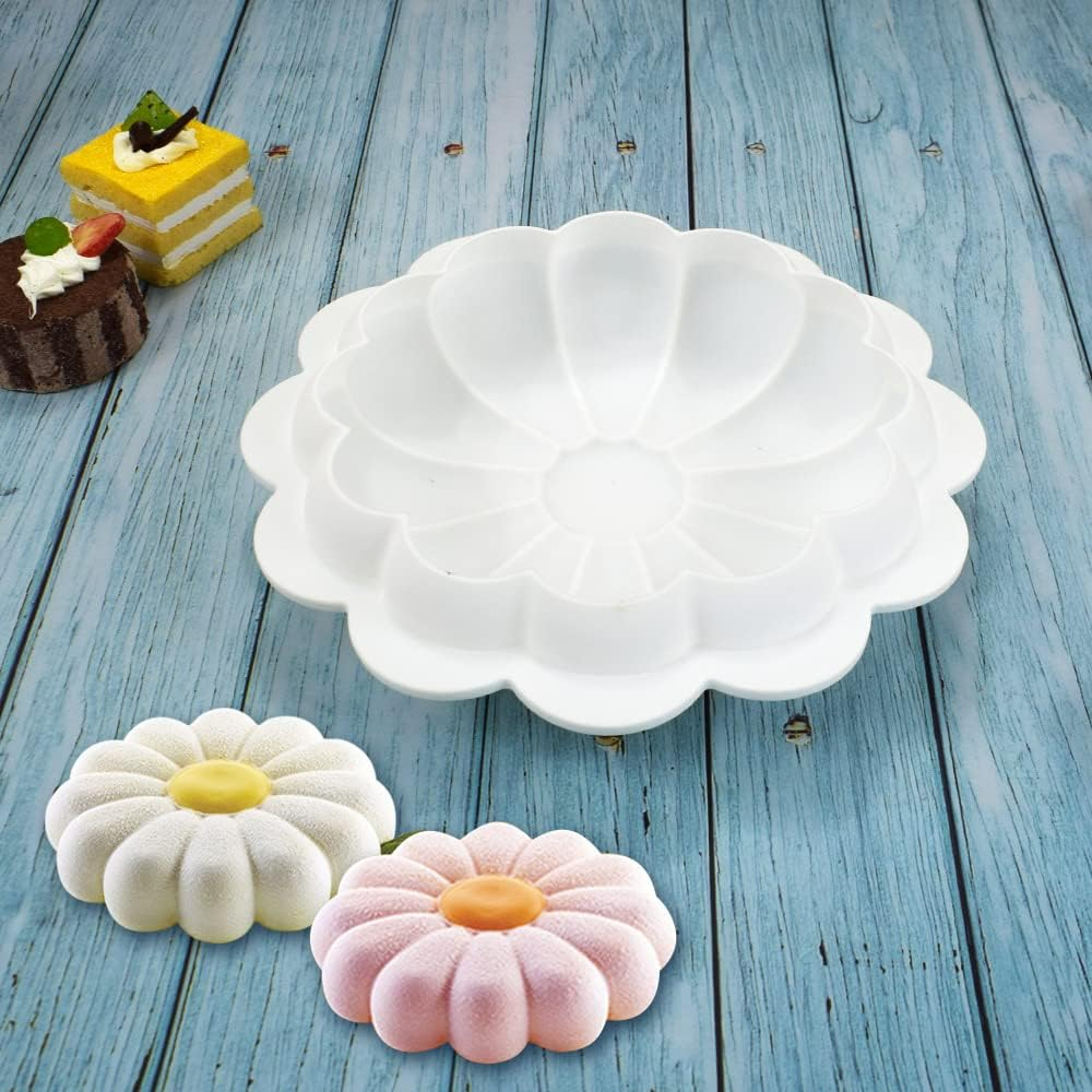 Daisy Flower Shape Silicone Cake Mould for Mousse Cake  Pastry Dessert Chocolate Pudding