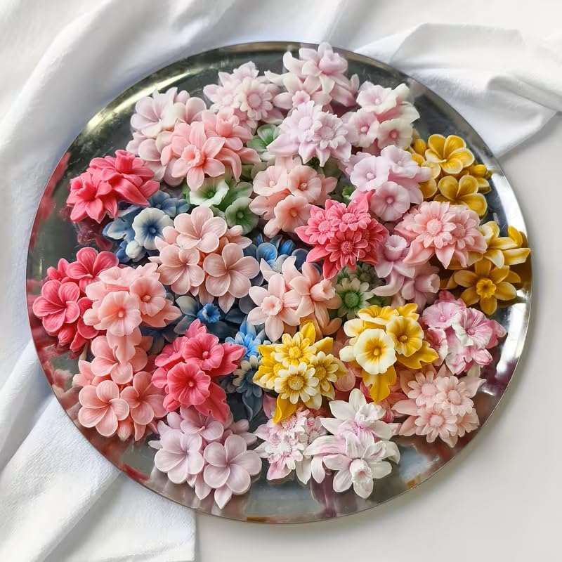 3D Plumeria Topping Flower Silicone Mold for Candle Making Soap Fondant Decorative Crafts