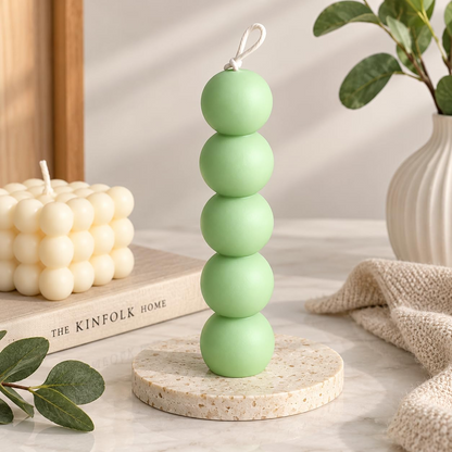 5-Layer Ball Bubble Candle Silicone Mould for DIY Decorative Sphere Candles and Home Décor