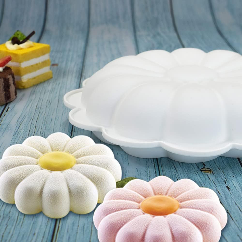 Daisy Flower Shape Silicone Cake Mould for Mousse Cake  Pastry Dessert Chocolate Pudding