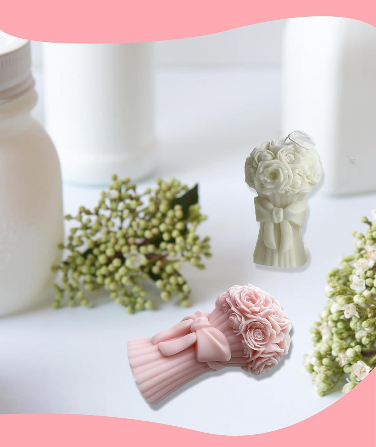 3D Rose Bouquet Silicone Candle Mold DIY Candle Making & Handmade Gifts