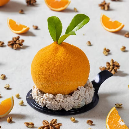 8 Cavity 3D Orange Shape Silicone Mould Chocolate Fruit Dessert Pudding Jelly & Ice Cream