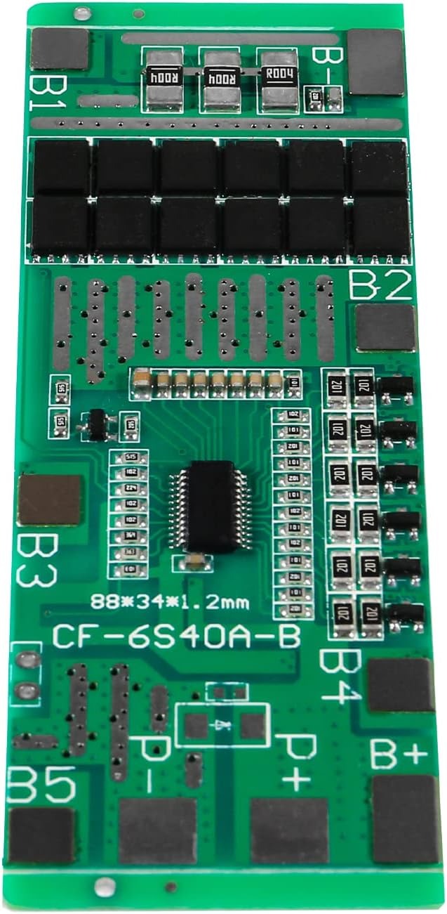 6S 40A 24V BMS 18650 Lithium Battery Protection Board PCB Protection Board 18650 Charger Module for Li-ion Lithium Battery Module Over-Discharge/Over-Current