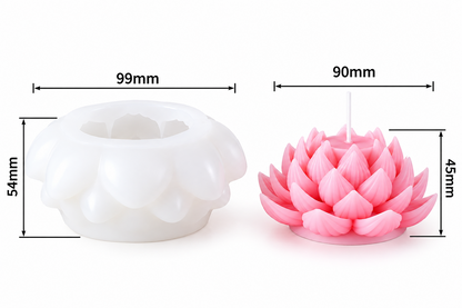 3D Lotus Flower Silicone Candle Mould for Candle Making Soap Resin Art & DIY Crafts