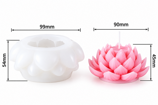 3D Lotus Flower Silicone Candle Mould for Candle Making Soap Resin Art & DIY Crafts