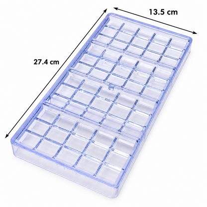 4 Cavity Bar Grid Chocolate Mould Transparent Plastic Bar Tray for DIY Candy Cookies
