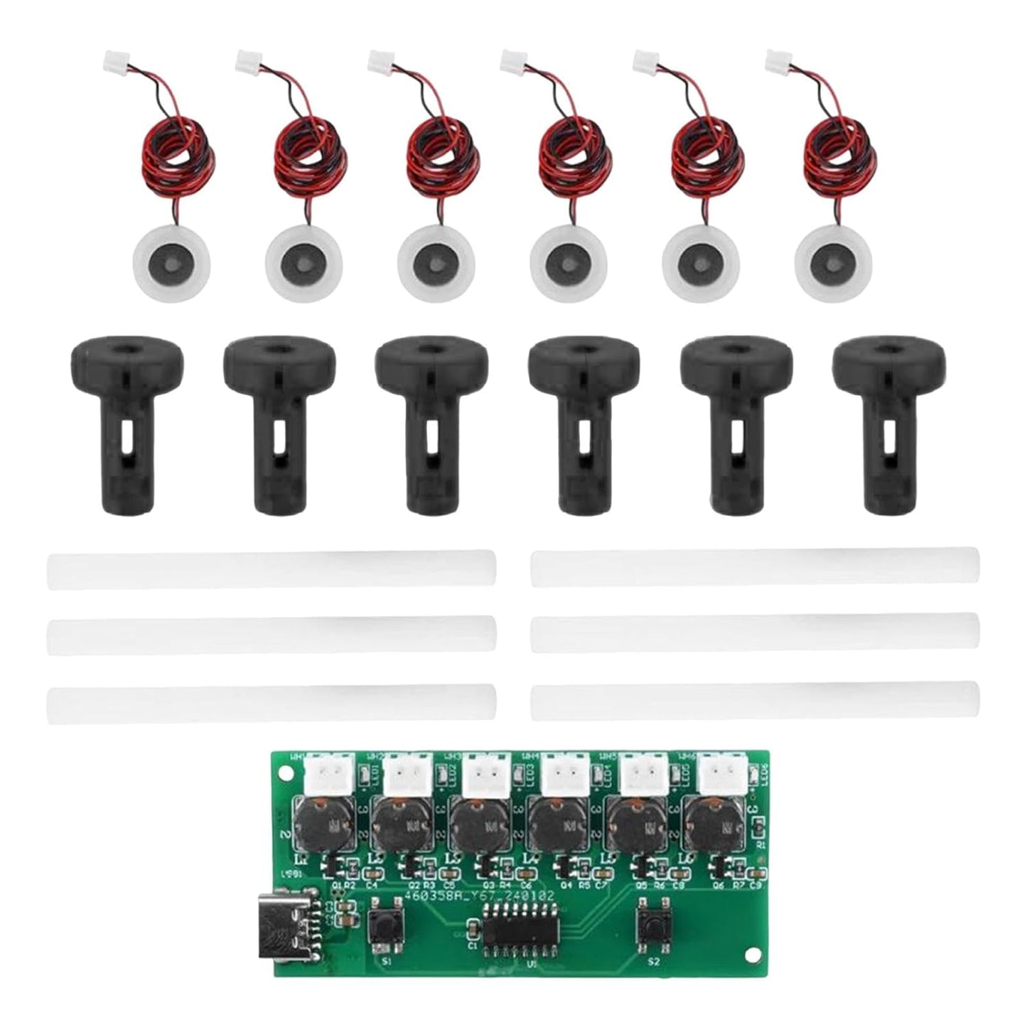 USB Humidifier Module Set Adjustable Spray Modes 5V 6 Spray USB Spray Module Black Brackets