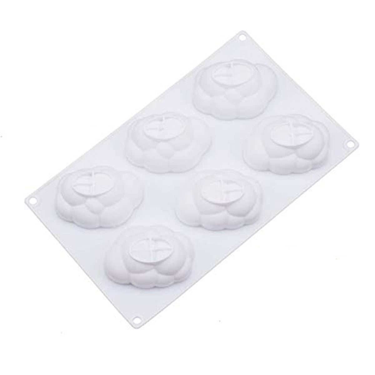 6 Cavity 3D Cloud Shape Silicone Cake Mould Pudding Chocolate Soap Lotion Bar