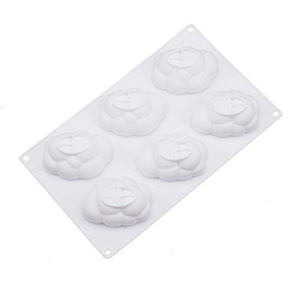 6 Cavity 3D Cloud Shape Silicone Cake Mould Pudding Chocolate Soap Lotion Bar