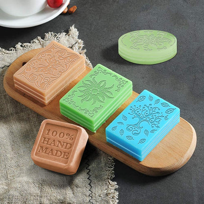 6 Cavity Decorative Silicone Soap Mold Set for Handmade Soap Candle Resin Plaster
