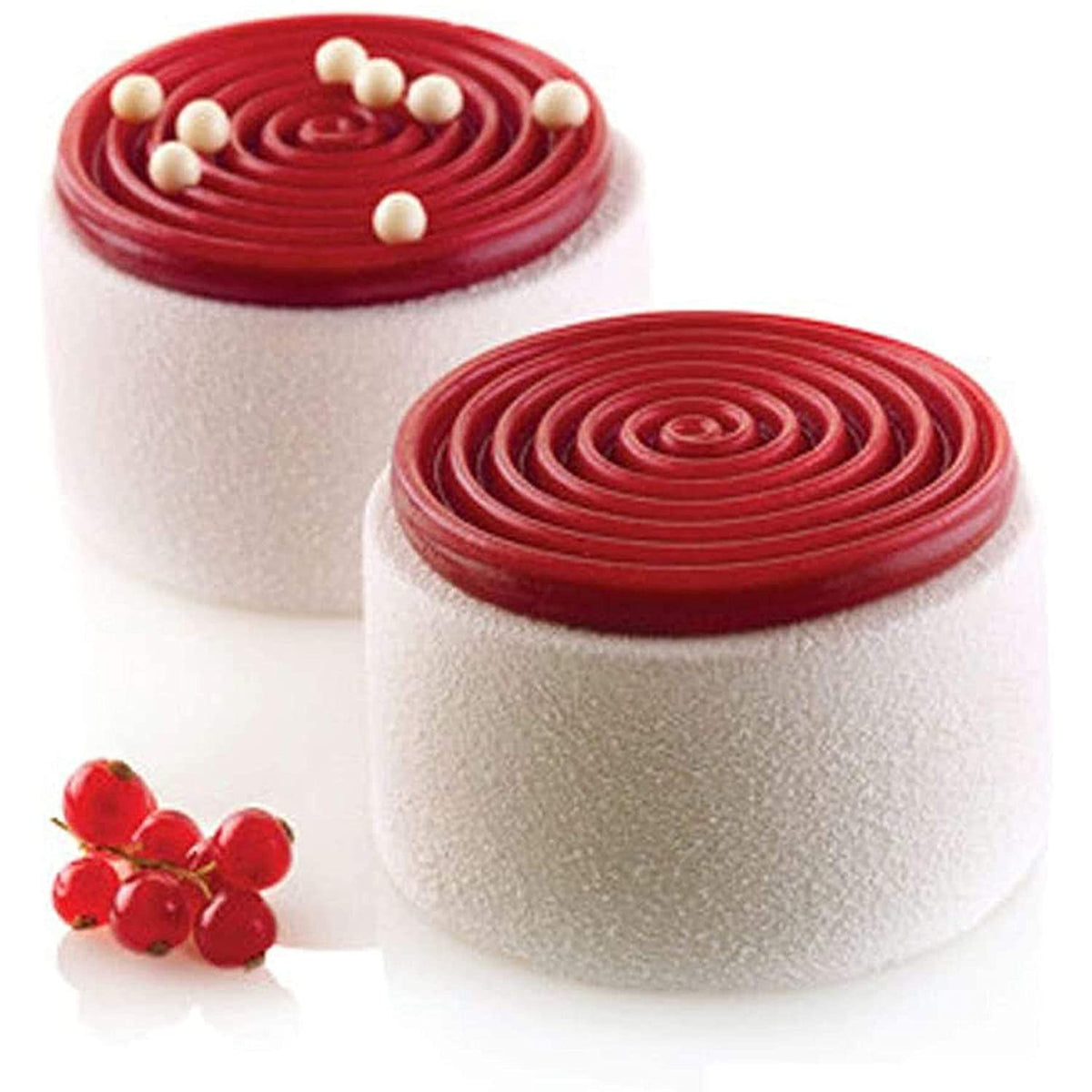 6 Cavity Spiral Shape Silicone Cake Mold Chocolate Pastry Pudding Jelly