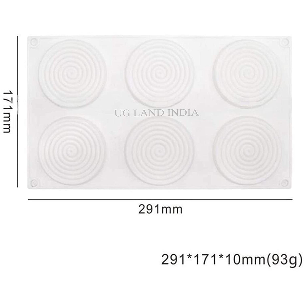 6 Cavity Spiral Shape Silicone Cake Mold Chocolate Pastry Pudding Jelly