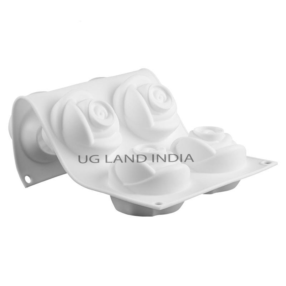 6 Cavity 3D Rose Shape Silicone Mould Chocolate Fondant Ice Cream & Homemade Soap