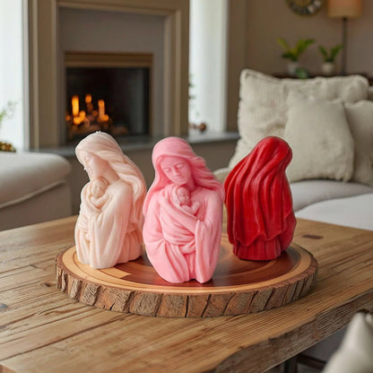 3D Mother and Baby Jesus Silicone Mould for Christmas Nativity Candle Making