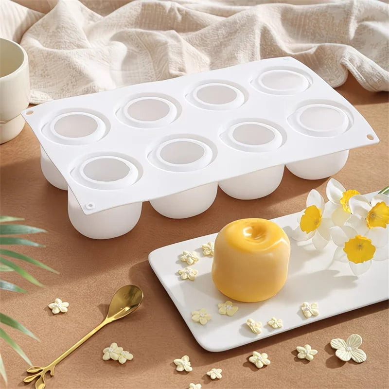 8 Cavity Apple Shape Silicone Mould Pastry Pudding Ice Cream & Frozen Desserts