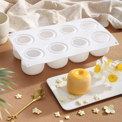 8 Cavity Apple Shape Silicone Mould Pastry Pudding Ice Cream & Frozen Desserts