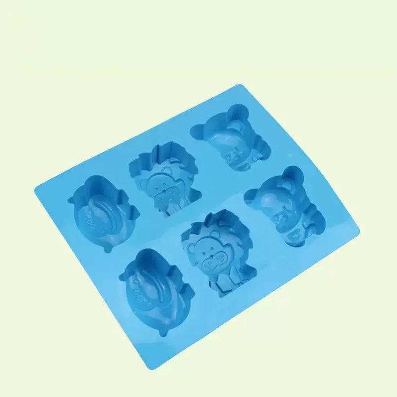6 Cavity 3D Animal Silicone Mould Soap Chocolate Cake Candy Cookie Gummy