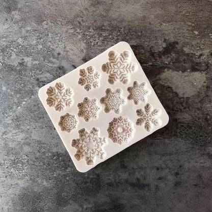 Winter Snowflake Silicone Mould for Chocolate Cookies Candy and Christmas Cake Decorations