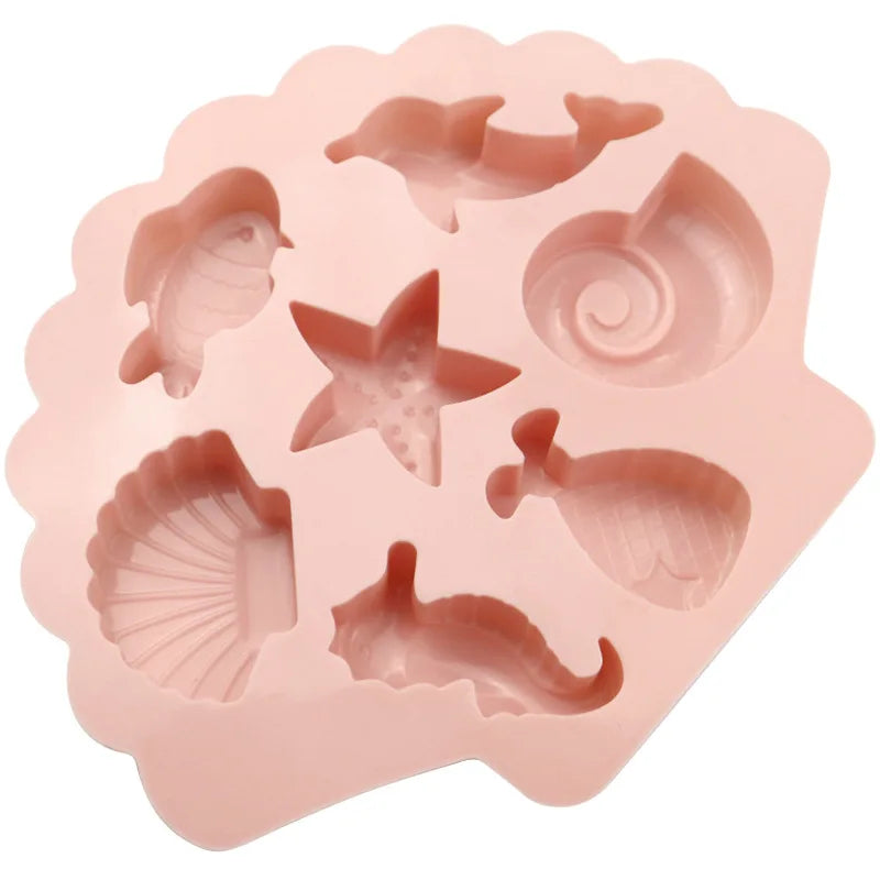 7 Cavity Ocean Animal Chocolate Candy & Entremet Mould