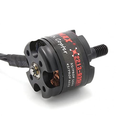 EMAX MT2213 935KV Brushless DC Motor – BLACK Cap (CW) with 1045 Propeller Combo