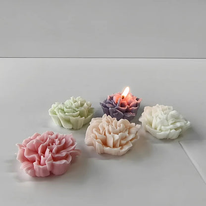 3D Ruffled Peony Flower Silicone Mould for Candle Making Soap Making Resin Art