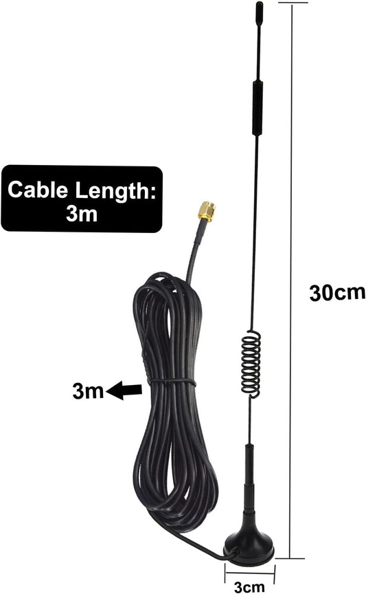 4G LTE SMA Antenna, 12dBi GSM High Gain Omni for Huawei ZTE USB Dongle and Mobile WiFi Modem