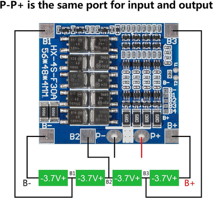 UG LAND INDIA 4S 30A 12.8V BMS 18650 Lithium Iron Phosphate Battery Protection Board (LiFePO4) Battery Module Over-Discharge/Over-Current