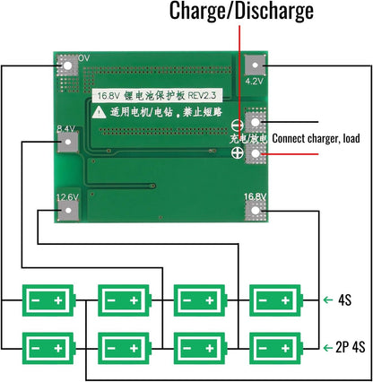 4S 40A 14.8V 16.8V 18650 Charger Li-ion Lithium Battery Protection Board PCB BMS Lipo Cell Module