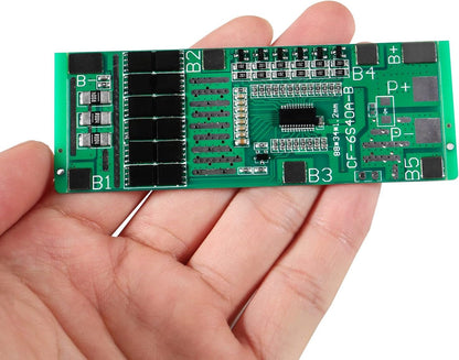 6S 40A 24V BMS 18650 Lithium Battery Protection Board PCB Protection Board 18650 Charger Module for Li-ion Lithium Battery Module Over-Discharge/Over-Current