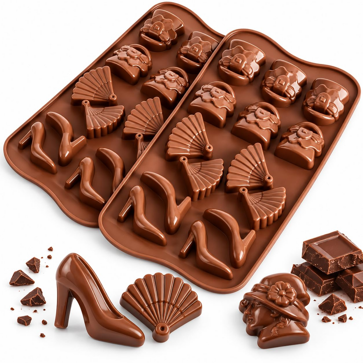 14 Cavity Fashion Shape Silicone Chocolate Mold Chocolate Candy Cake Decoration Dessert