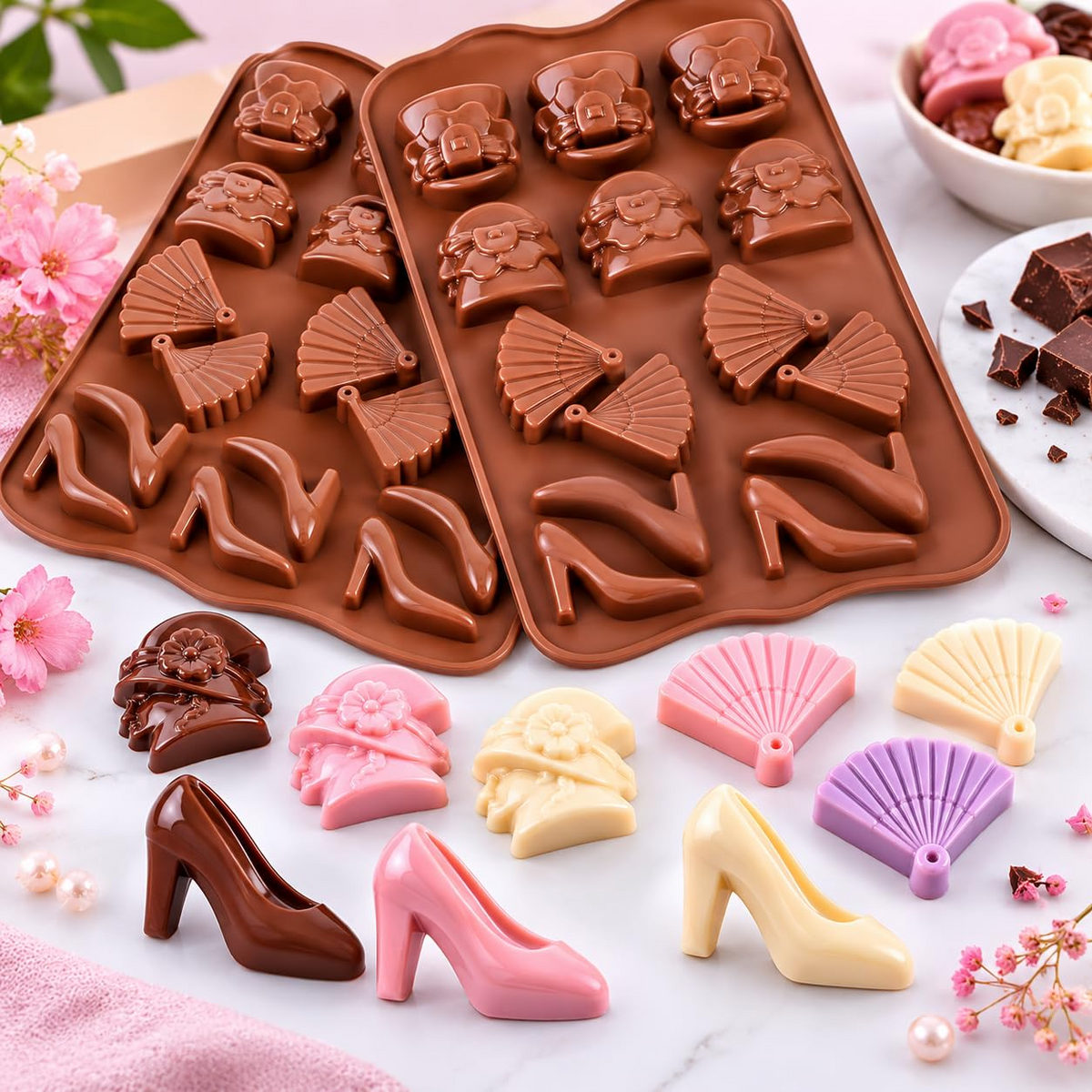 14 Cavity Fashion Shape Silicone Chocolate Mold Chocolate Candy Cake Decoration Dessert
