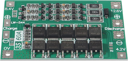 3S 60A Lithium Battery Charger BMS 18650 Protection Module Circuit