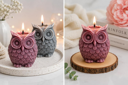 3D SMALL Owl Silicone Candle Mold Decorative Candles Home Décor & Handmade Crafts