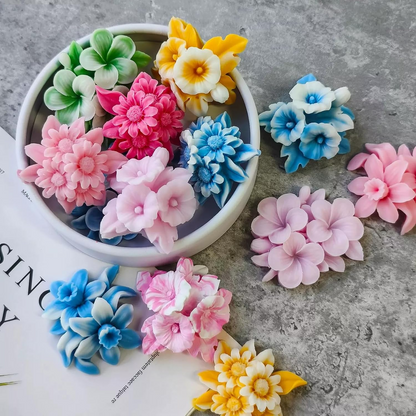 3D Plumeria Topping Flower Silicone Mold for Candle Making Soap Fondant Decorative Crafts