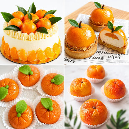 8 Cavity 3D Orange Shape Silicone Mould Chocolate Fruit Dessert Pudding Jelly & Ice Cream