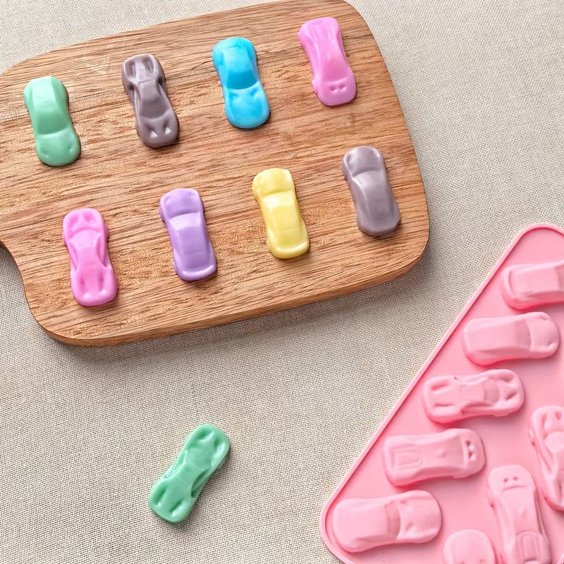 Sports Racing Car Silicone Mold for Chocolate Jelly Candy Gummies and Cake Decoration