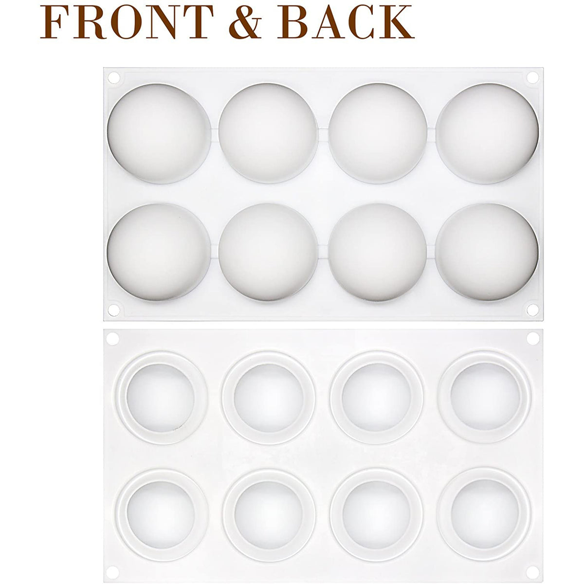 8 Cavity Truffle Sphere Ball Silicone Entremet Mould Chocolate Pudding Jelly Ice Cream Candy
