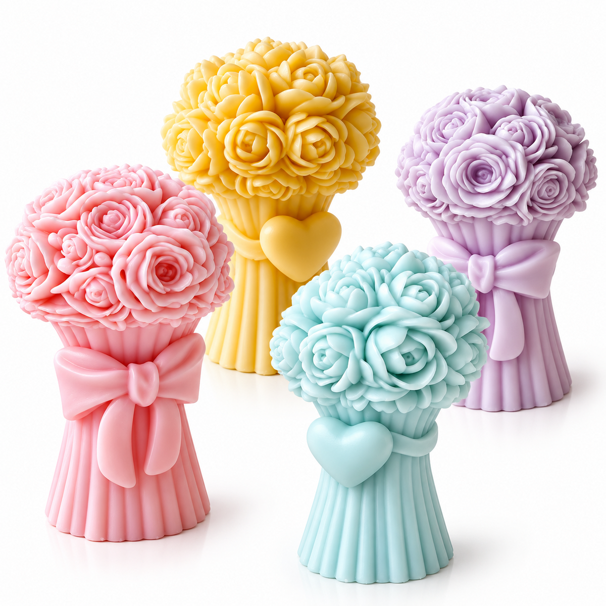 3D Rose Bouquet Silicone Candle Mold DIY Candle Making & Handmade Gifts