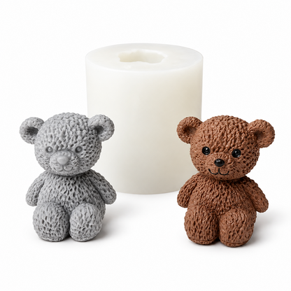 3D Feather Teddy Bear Silicone Mold for Candle Making Soap Making Resin Art & DIY Crafts