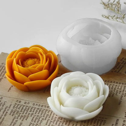 3D Floating Flower Petal Silicone Candle Mold DYF6045