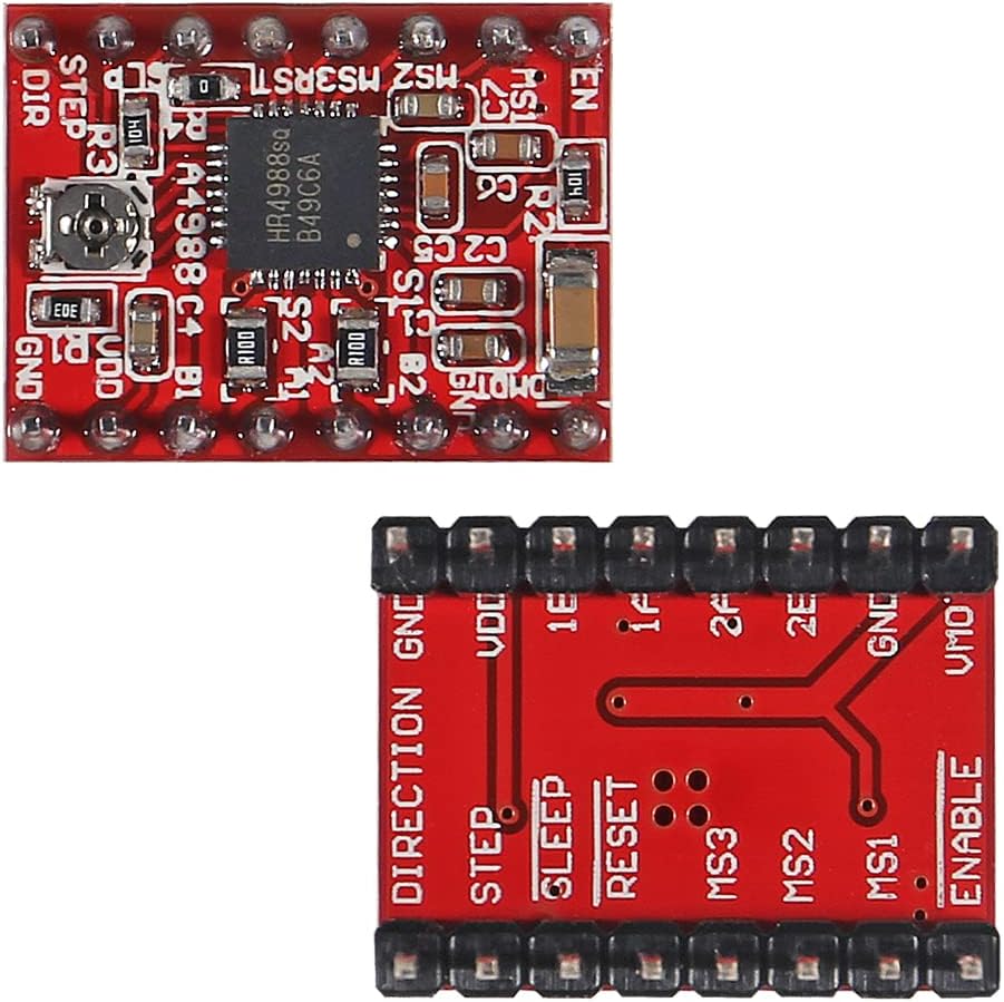 A4988 Stepstick Stepper Motor Driver Module with Heat Sink for 3D Printer Reprap Suitable for Arduino CNC
