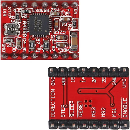 A4988 Stepstick Stepper Motor Driver Module with Heat Sink for 3D Printer Reprap Suitable for Arduino CNC