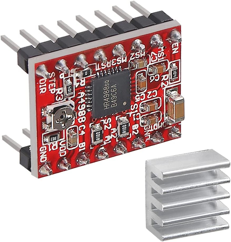 A4988 Stepstick Stepper Motor Driver Module with Heat Sink for 3D Printer Reprap Suitable for Arduino CNC