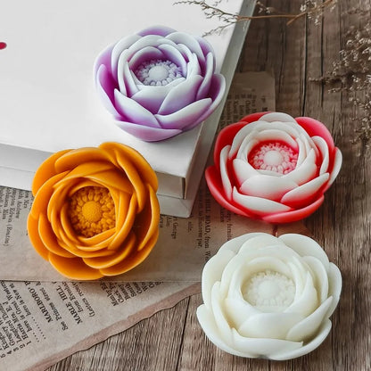 3D Floating Flower Petal Silicone Candle Mold DYF6045