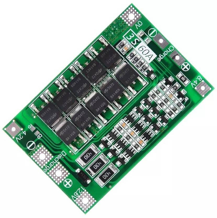 3S 60A Lithium Battery Charger BMS 18650 Protection Module Circuit