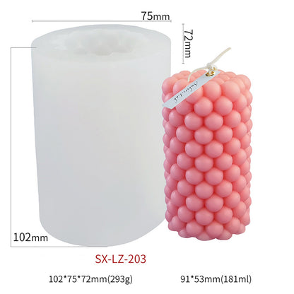 Bubble Pillar Candle Silicone Mould for DIY Bubble Candles Decorative Crafts and Home Décor