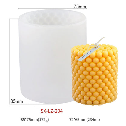 Bubble Pillar Candle Silicone Mold 3D Round Bubble Candle Mould for DIY Candle Making