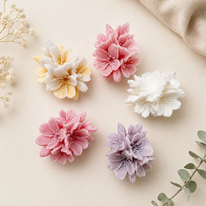 3D Cherry Blossom Flower Silicone Mould for Candle Making Soap Resin Art & DIY Crafts